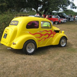 Ford pop with flames