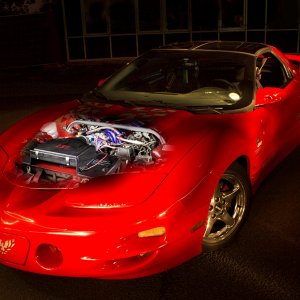 Photos shoot with uncovered engine bay.