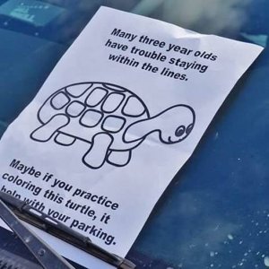 these should be mandatory to keep in your car and place on the windshields of wayward parkers