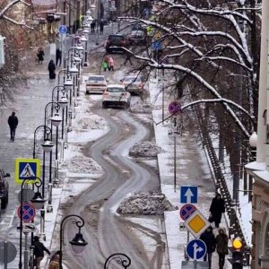 it was that or make people on the sidewalk go around the snow piles