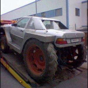 the classiest ride at the monster truck rally