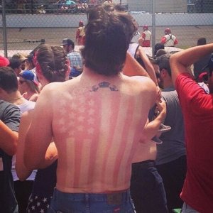 he doesnt need a damn tshirt to show his patriotism