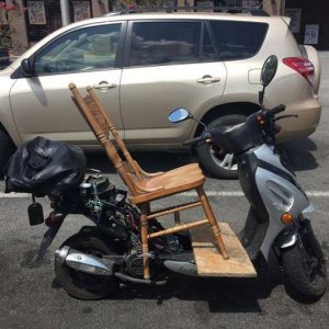 someone bought grandma a moped