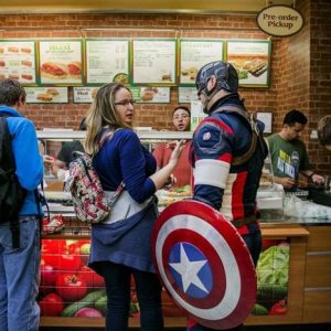 captain america loves the flat bread