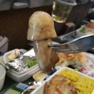 first class passengers get served some interesting delicacies