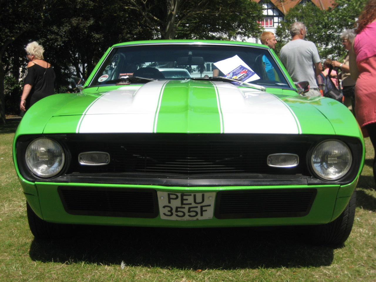 60's Chevy Camaro. Green with White stripes