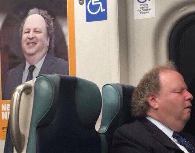 always hang your photo on the wall to claim your territory on the train