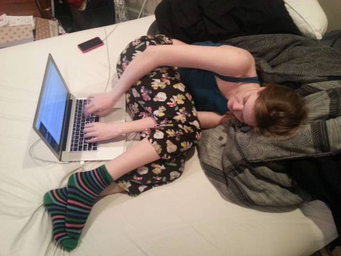 and then her hand fell asleep and she couldn t finish her paper