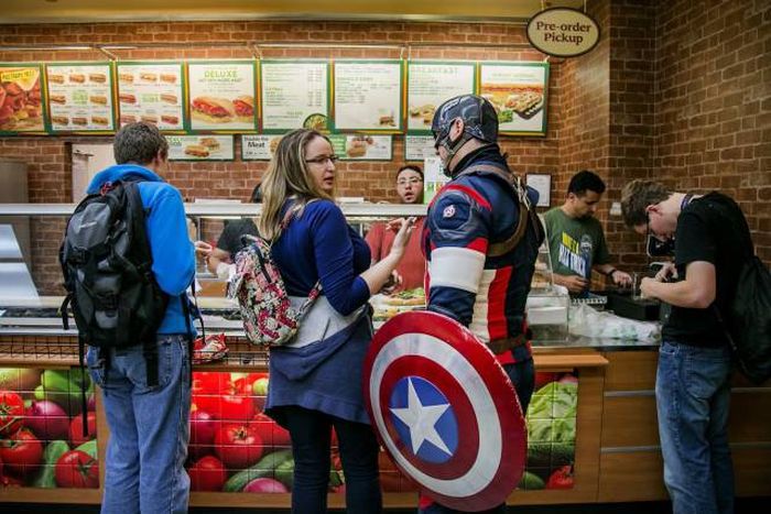 captain america loves the flat bread