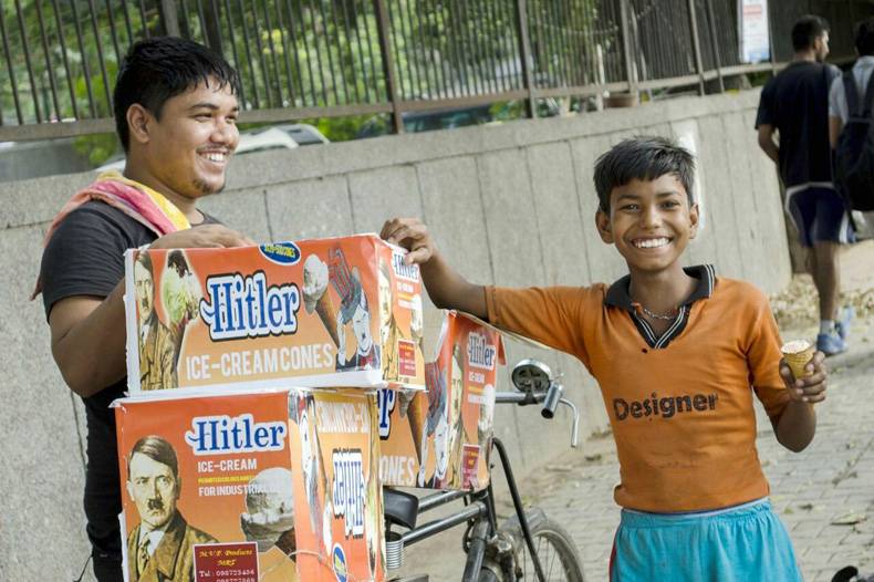 careful of the ice cream mustache