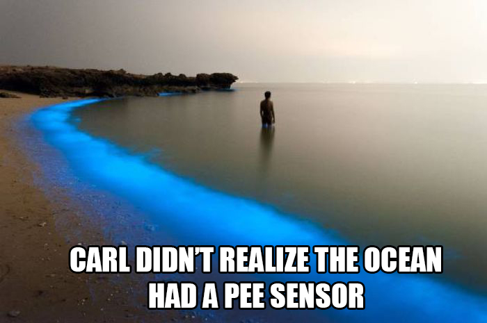 dammit carl were standing in it too