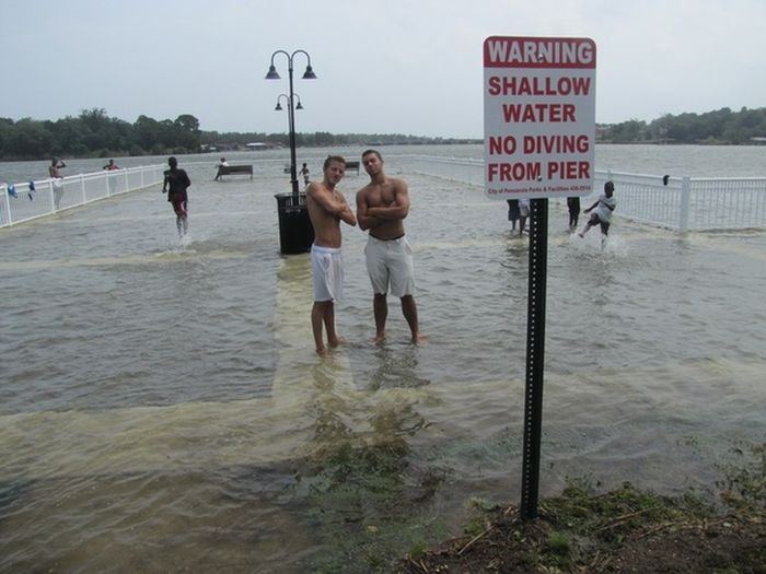 diving onto the pier is probably ok at this point though