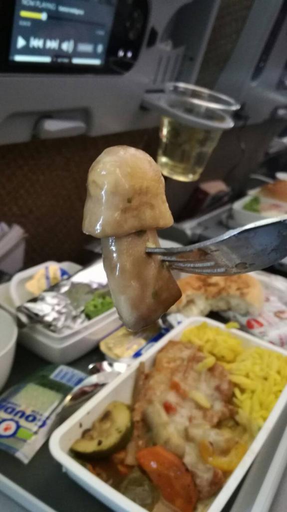 first class passengers get served some interesting delicacies