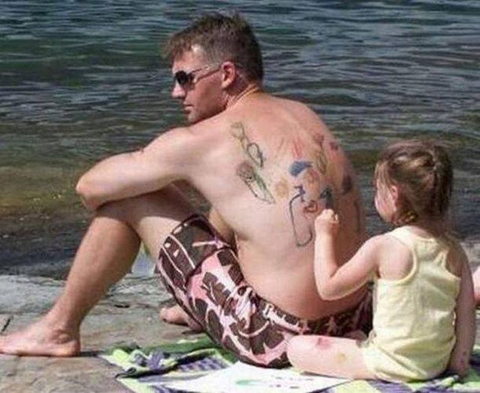 he agreed to have whatever she drew tattooed there best dad ever