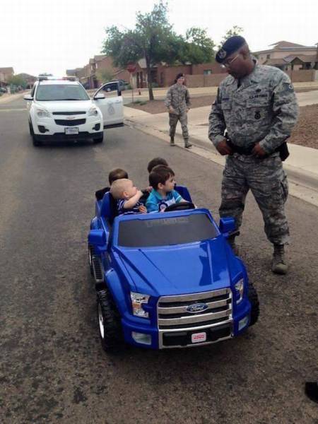 he asked for license and registration and was handed a binky and a booger