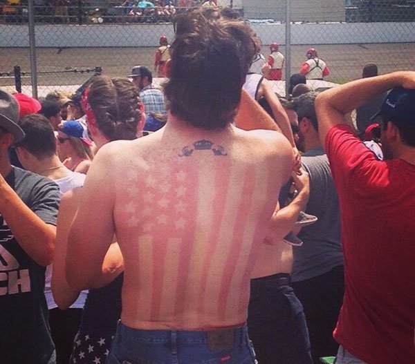 he doesnt need a damn tshirt to show his patriotism