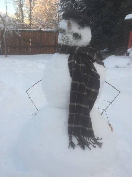 hipster snowman was cool before hit was cold outside