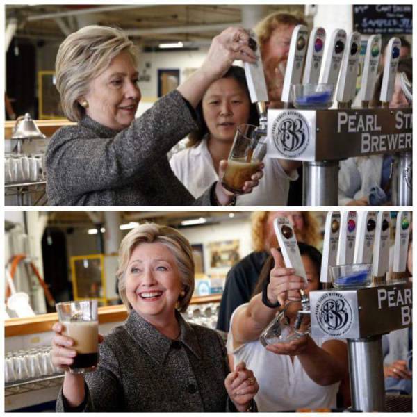 if youre bartending youre supposed to give that to the customer not keep it hillary