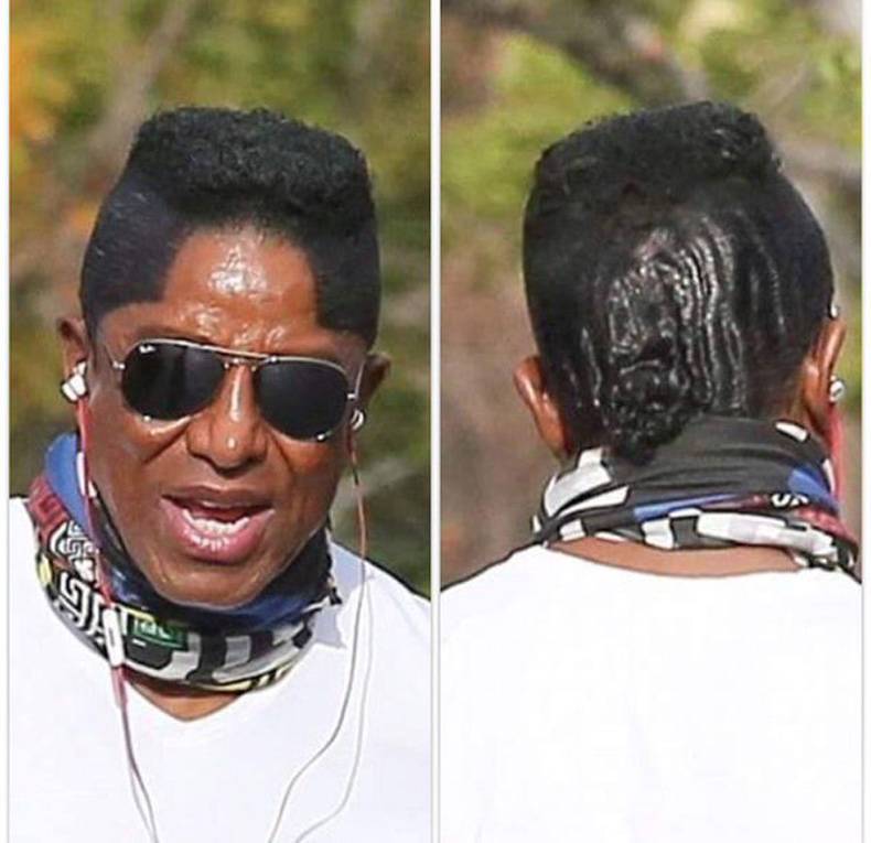 jermaine jackson gets his hair done at hostess