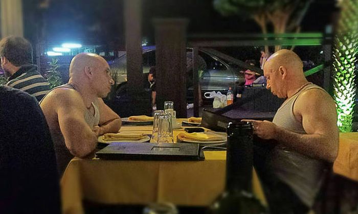 just grabbing a couple appetizers before the vin diesel convention