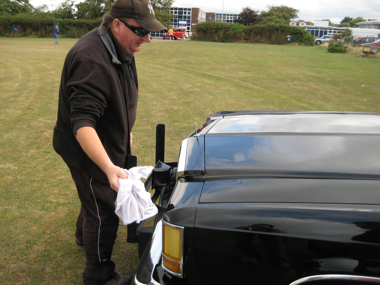 Mark cleaning his Crown Victoria