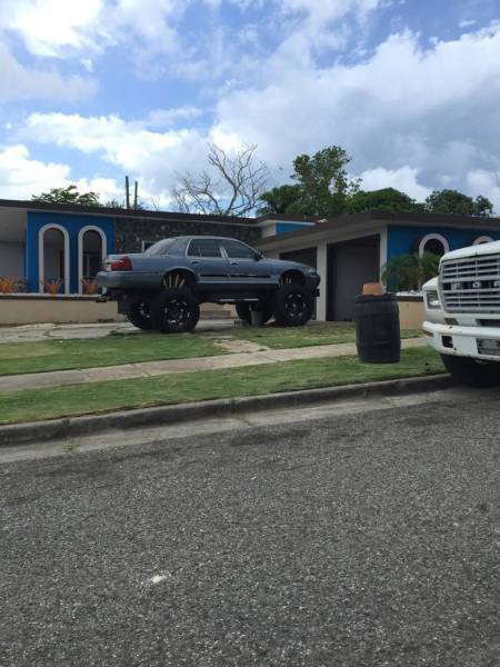 not being able to get it in the garage is a metaphor for this guy s life