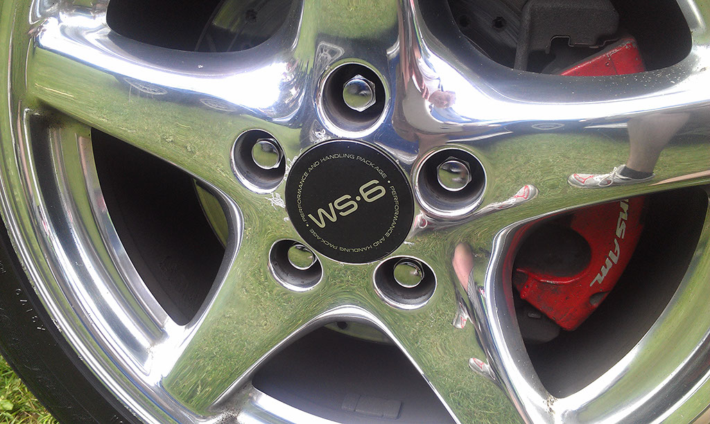 Now shiny chrome wheel nuts on my Trans-Am. With WS6 wheels.