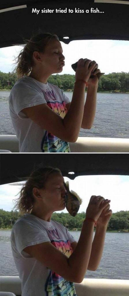 she got trolled by a fish