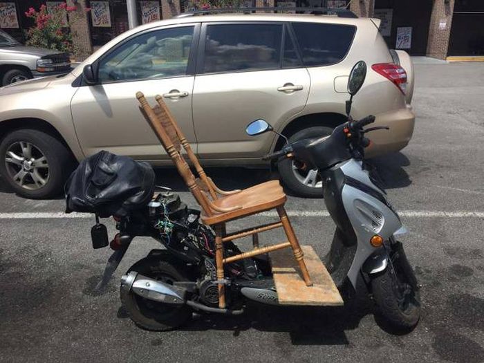 someone bought grandma a moped