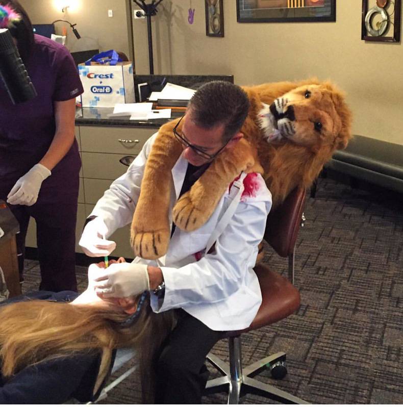 this dentist won the costume contest at his office halloween party