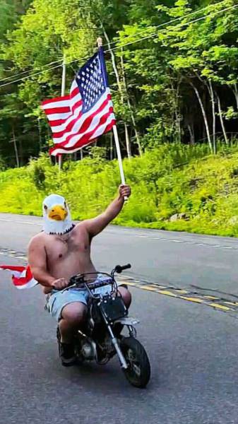 this guy is going full blown murica way too hard and we like it