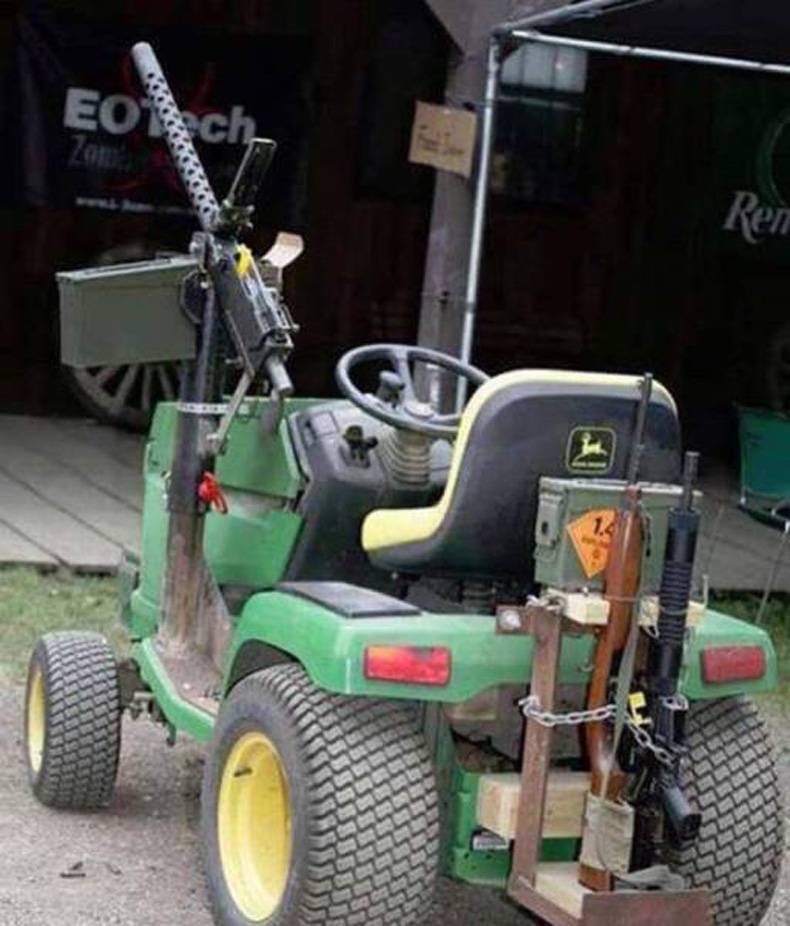 this is the merican way to cut the grass