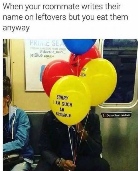 those balloons don t replace the food so at least he got the asshole part right