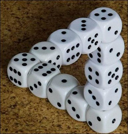 Try stacking your dice like this