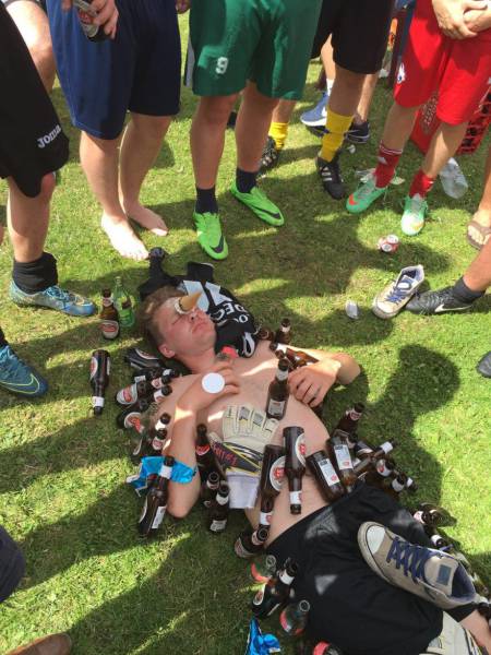 when you pass out in a rugby field